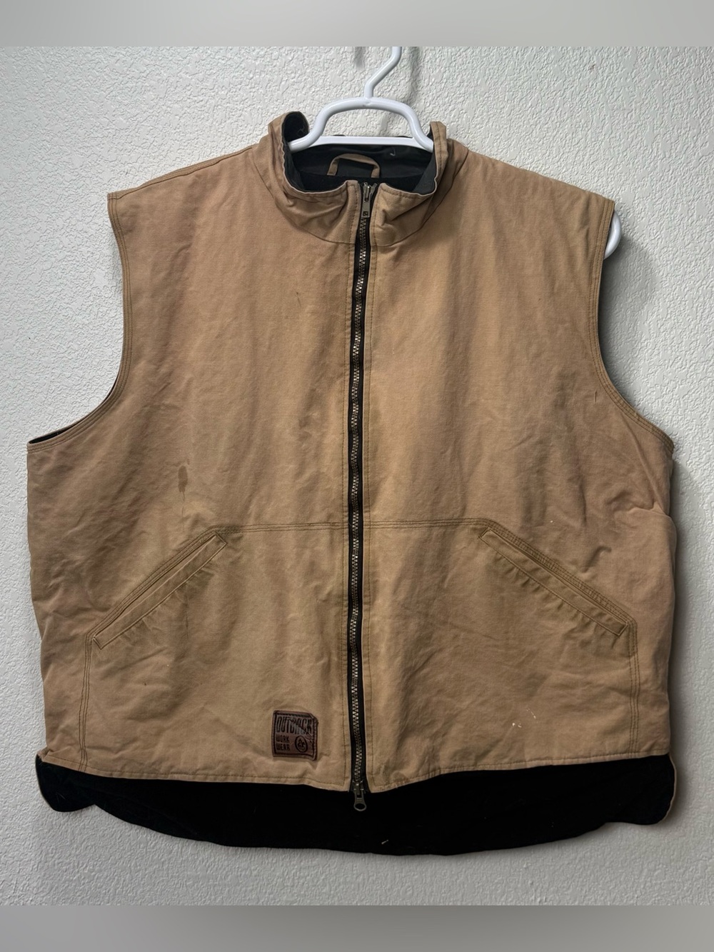 Outback Trading Co Sawbuck Vest Men’s XXL Tan Oilskin Waterproof Hunting